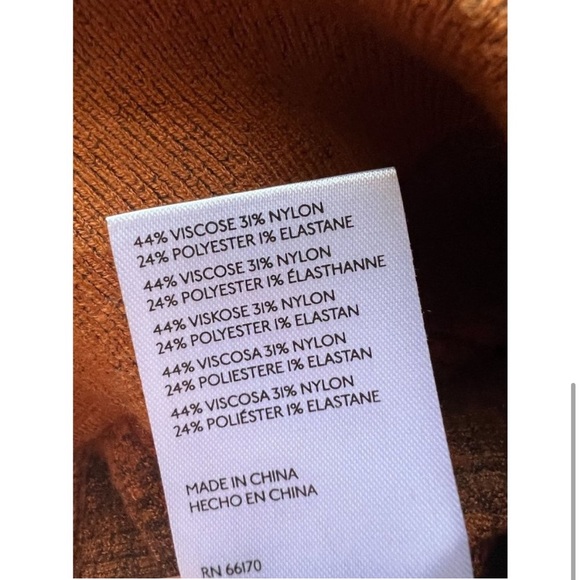 Anthropologie Pilcro Knit Sweater Flare Bell Bottom Pants Ochre Rust - Picture 8 of 10